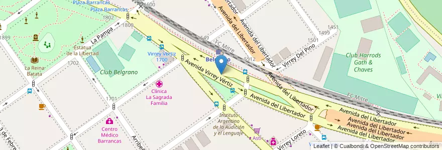 Mapa de ubicacion de Plazoleta César Tiempo, Belgrano en الأرجنتين, Ciudad Autónoma De Buenos Aires, Buenos Aires, Comuna 13.
