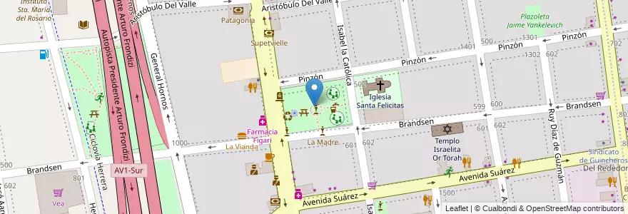 Mapa de ubicacion de Plazoleta Colombia, Barracas en アルゼンチン, Ciudad Autónoma De Buenos Aires, Comuna 4, ブエノスアイレス.