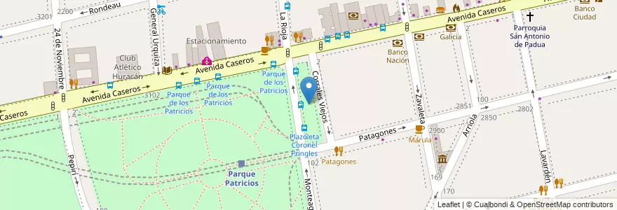 Mapa de ubicacion de Plazoleta Coronel Pringles, Parque Patricios en Argentine, Ciudad Autónoma De Buenos Aires, Comuna 4, Buenos Aires.