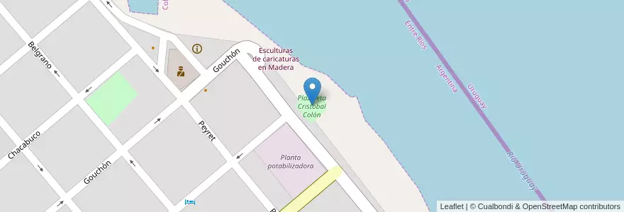 Mapa de ubicacion de Plazoleta Cristobal Colón en Departamento Colón, Distrito Primero.