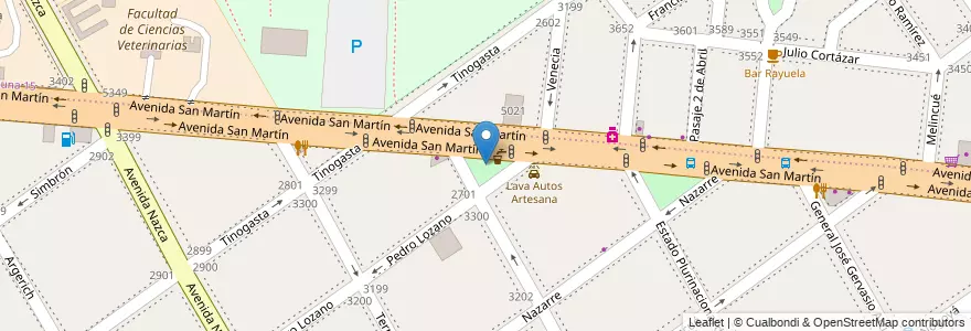 Mapa de ubicacion de Plazoleta Dante A. Linyera, Villa del Parque en آرژانتین, Ciudad Autónoma De Buenos Aires, Buenos Aires, Comuna 11.