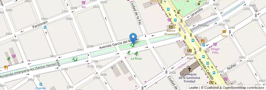 Mapa de ubicacion de Plazoleta Darwin Passaponti, Saavedra en Argentinië, Ciudad Autónoma De Buenos Aires, Buenos Aires, Comuna 13.