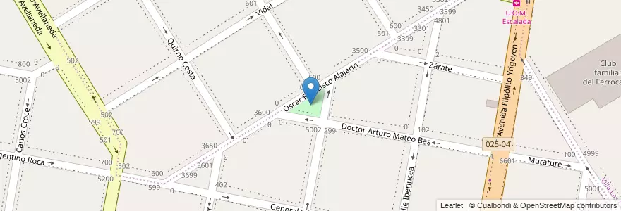 Mapa de ubicacion de Plazoleta de Arturo Bas en Argentinië, Buenos Aires, Partido De Lanús, Remedios De Escalada.