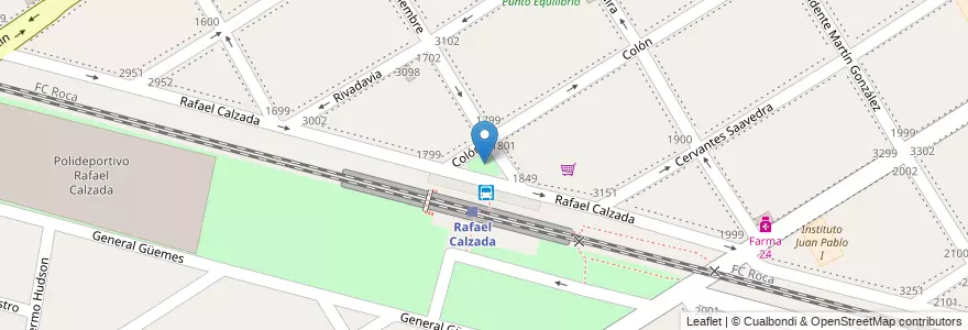 Mapa de ubicacion de Plazoleta de la Amistad en Argentina, Buenos Aires, Partido De Almirante Brown, Rafael Calzada.