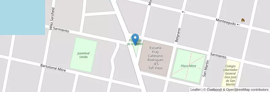 Mapa de ubicacion de Plazoleta de la Madre en Argentinië, Tucumán, Departamento Tafí Viejo, Tafí Viejo.