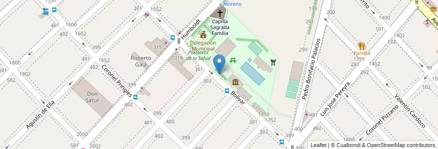 Mapa de ubicacion de Plazoleta de la Salud en Arjantin, Buenos Aires, Partido De La Matanza, Ramos Mejía.