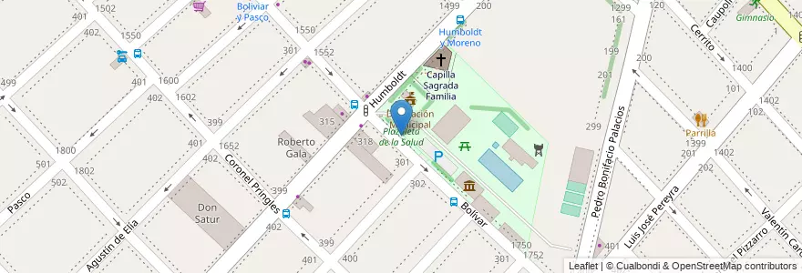 Mapa de ubicacion de Plazoleta de la Salud en 아르헨티나, 부에노스아이레스주, Partido De La Matanza, Ramos Mejía.