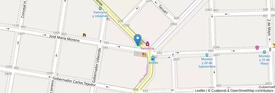 Mapa de ubicacion de Plazoleta de los Bomberos en Arjantin, Buenos Aires, Partido De Lanús, Lanús Oeste.