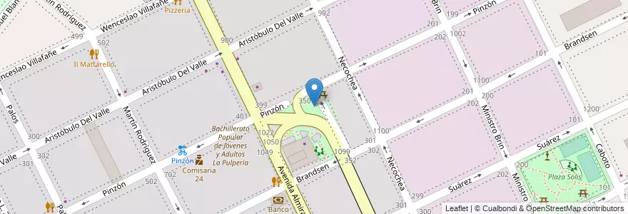 Mapa de ubicacion de Plazoleta de los Molfeteses, Boca en Argentinië, Ciudad Autónoma De Buenos Aires, Comuna 4, Buenos Aires.