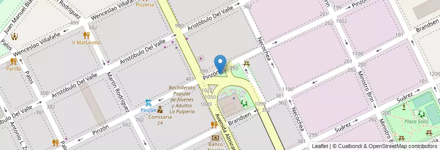 Mapa de ubicacion de Plazoleta de los Molfeteses, Boca en Argentinië, Ciudad Autónoma De Buenos Aires, Comuna 4, Buenos Aires.
