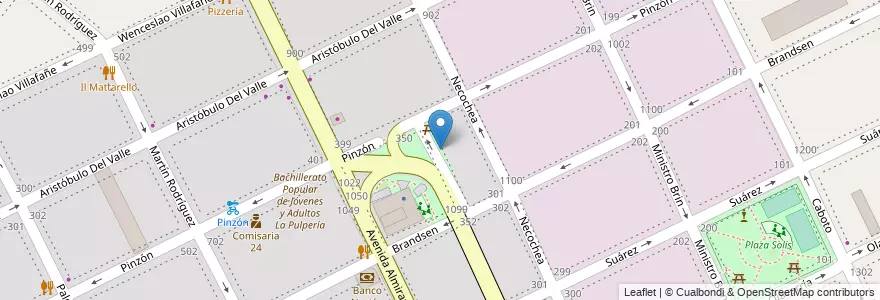 Mapa de ubicacion de Plazoleta de los Molfeteses, Boca en 阿根廷, Ciudad Autónoma De Buenos Aires, Comuna 4, 布宜诺斯艾利斯.