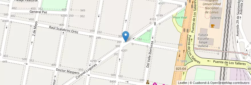 Mapa de ubicacion de Plazoleta de Lugones en Arjantin, Buenos Aires, Partido De Lanús, Remedios De Escalada.