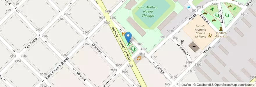 Mapa de ubicacion de Plazoleta Doctor Carlos Saavedra Lamas, Mataderos en 阿根廷, Ciudad Autónoma De Buenos Aires, Comuna 9, 布宜诺斯艾利斯.