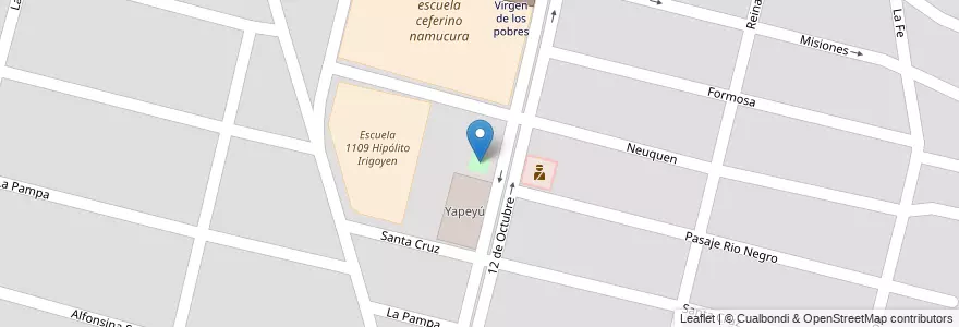 Mapa de ubicacion de Plazoleta Duarte en Arjantin, Santa Fe, Departamento La Capital, Santa Fe Capital, Santa Fe.