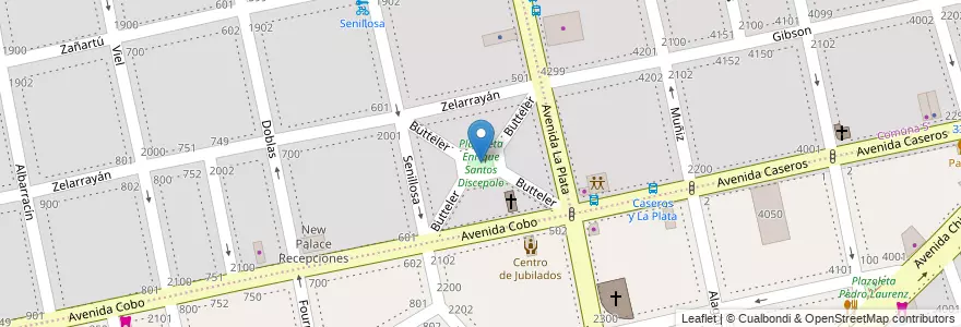 Mapa de ubicacion de Plazoleta Enrique Santos Discepolo, Parque Chacabuco en Аргентина, Буэнос-Айрес, Comuna 7, Comuna 4, Буэнос-Айрес.