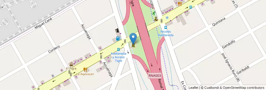 Mapa de ubicacion de Plazoleta Ex Combatientes Malvinas en Argentina, Buenos Aires, Partido De San Fernando, Victoria.