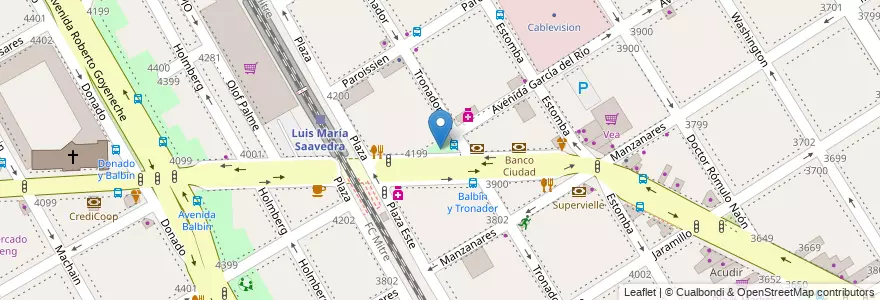 Mapa de ubicacion de Plazoleta Francisco Lomuto, Saavedra en アルゼンチン, Ciudad Autónoma De Buenos Aires, Comuna 12, ブエノスアイレス.