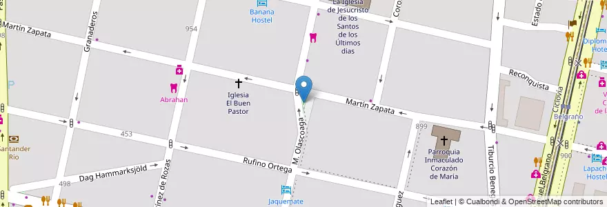 Mapa de ubicacion de Plazoleta Galicia - Rincón de los Poetas en 아르헨티나, 칠레, Mendoza, Departamento Capital, Ciudad De Mendoza, Sección 5ª Residencial Sur.