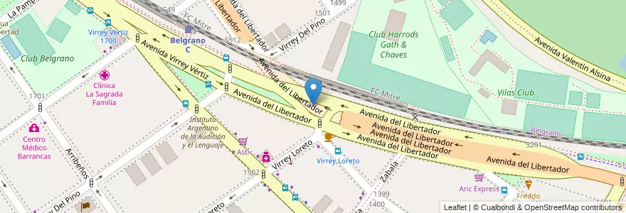 Mapa de ubicacion de Plazoleta Gaspar Xuárez, Belgrano en Argentine, Ciudad Autónoma De Buenos Aires, Buenos Aires, Comuna 13.