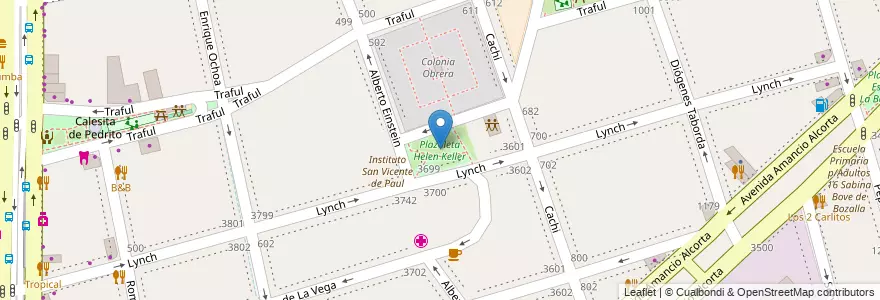 Mapa de ubicacion de Plazoleta Helen Keller, Nueva Pompeya en آرژانتین, Ciudad Autónoma De Buenos Aires, Comuna 4, Buenos Aires.