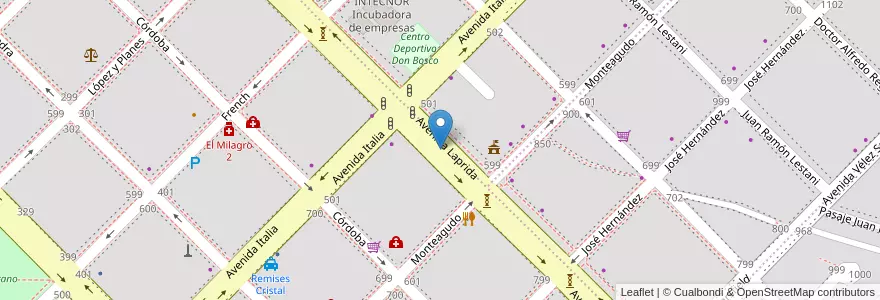 Mapa de ubicacion de Plazoleta Héroes del Crucero General Manuel Belgrano en Argentine, Chaco, Departamento San Fernando, Resistencia, Resistencia.