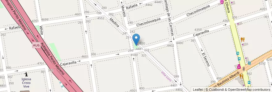 Mapa de ubicacion de Plazoleta Hnas. A. Domon y L. Duquet, Velez Sarsfield en Argentina, Autonomous City Of Buenos Aires, Comuna 9, Autonomous City Of Buenos Aires, Comuna 10.