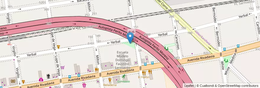 Mapa de ubicacion de Plazoleta Hugo Ricardo Corradi, Villa Luro en Arjantin, Ciudad Autónoma De Buenos Aires, Buenos Aires, Comuna 10.