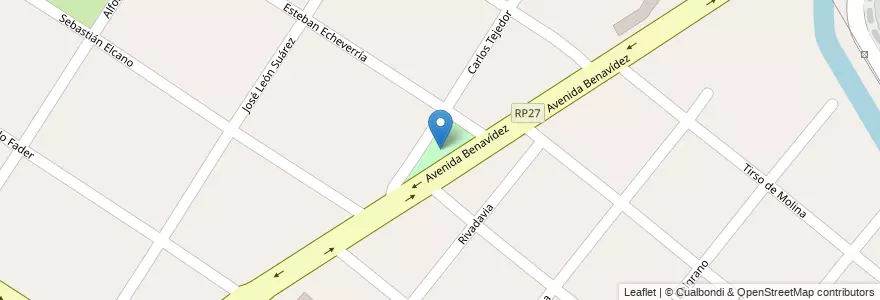 Mapa de ubicacion de Plazoleta Jorge Cafrune en الأرجنتين, بوينس آيرس, Partido De Tigre, Benavídez.