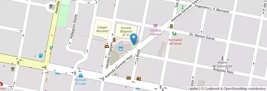 Mapa de ubicacion de Plazoleta Linares Cardozo en آرژانتین, استان انتره ریوس, Departamento Concordia, Distrito Suburbios, Concordia, Concordia.