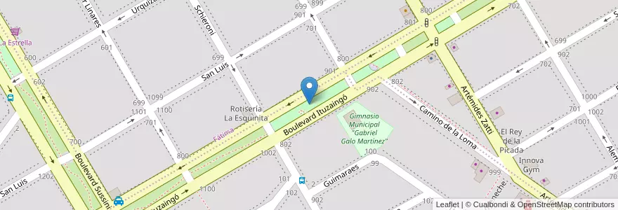 Mapa de ubicacion de Plazoleta Maestro Daniel Gómez en 아르헨티나, 리오네그로주, Departamento Adolfo Alsina, Viedma, Viedma.