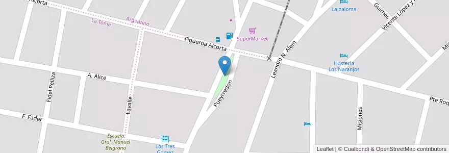 Mapa de ubicacion de Plazoleta Manuel Belgrano en Arjantin, Córdoba, Departamento Punilla, Pedanía Dolores, Municipio De Capilla Del Monte, Capilla Del Monte.