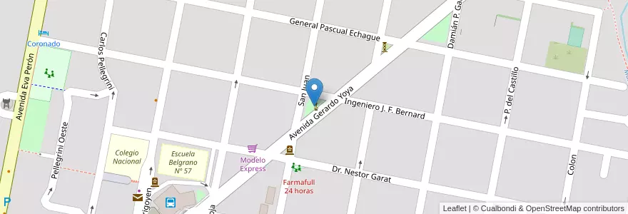 Mapa de ubicacion de Plazoleta Mario García Maciel en 阿根廷, 恩特雷里奥斯省, Departamento Concordia, Distrito Suburbios, Concordia, Concordia.