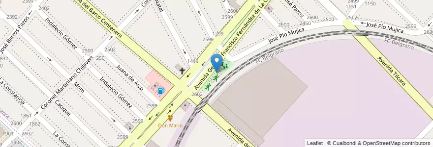 Mapa de ubicacion de Plazoleta Melchor P. de Holguín, Nueva Pompeya en アルゼンチン, Ciudad Autónoma De Buenos Aires, Comuna 4, ブエノスアイレス.