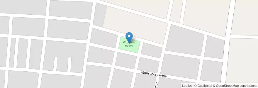 Mapa de ubicacion de Plazoleta Mestre en Argentina, Córdova, Departamento San Alberto, Pedanía San Pedro, Municipio De Villa Sarmiento.