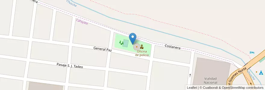 Mapa de ubicacion de Plazoleta Michel Torino en 阿根廷, Salta, Cafayate, Municipio De Cafayate.