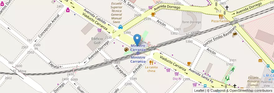 Mapa de ubicacion de Plazoleta Miguel Abuelo, Palermo en 阿根廷, Ciudad Autónoma De Buenos Aires, 布宜诺斯艾利斯, Comuna 14.