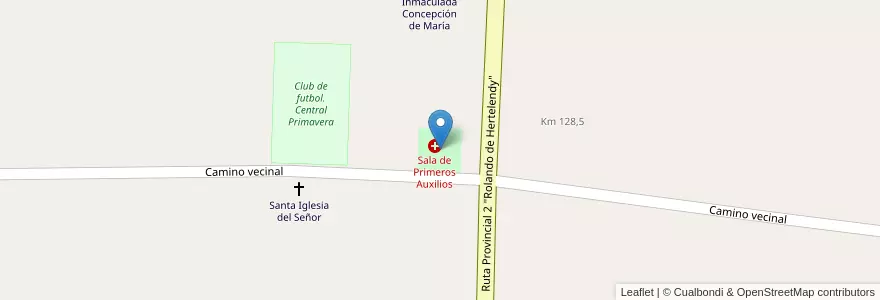 Mapa de ubicacion de Plazoleta Miguel Ávila en Аргентина, Формоса, Departamento Pilcomayo.