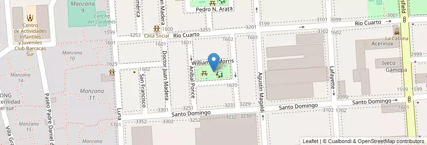 Mapa de ubicacion de Plazoleta Miguel de Unamuno, Barracas en Argentina, Ciudad Autónoma De Buenos Aires, Comuna 4, Buenos Aires.