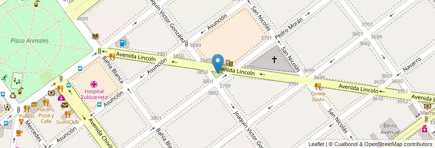Mapa de ubicacion de Plazoleta Monseñor Fazio, Villa Devoto en アルゼンチン, Ciudad Autónoma De Buenos Aires, ブエノスアイレス, Comuna 11.