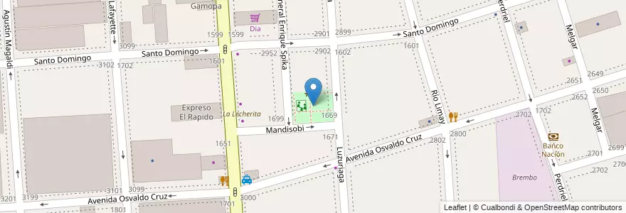 Mapa de ubicacion de Plazoleta Nuestra Señora de Luján, Barracas en Arjantin, Ciudad Autónoma De Buenos Aires, Partido De Avellaneda, Comuna 4, Buenos Aires.