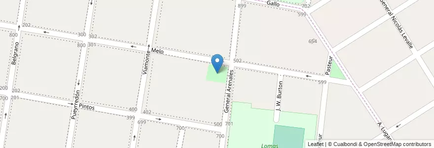 Mapa de ubicacion de Plazoleta Oscar Martins en Argentina, Buenos Aires, Partido De Lomas De Zamora, Lomas De Zamora, Banfield.
