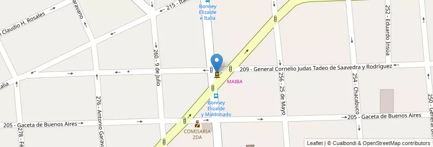Mapa de ubicacion de Plazoleta "Padrecito" Agustín Elizalde en Argentina, Provincia Di Buenos Aires, Partido De Tres De Febrero, Ciudadela.