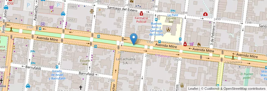 Mapa de ubicacion de Plazoleta Policía Federal Argentina en 阿根廷, Misiones, Departamento Capital, Municipio De Posadas, Posadas.