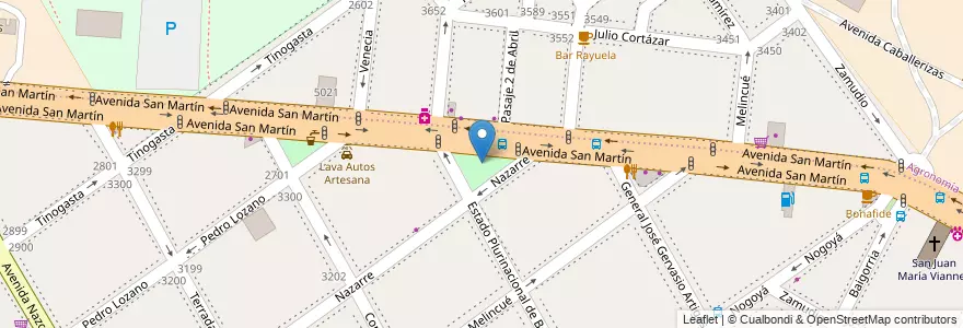 Mapa de ubicacion de Plazoleta Porto Alegre, Villa del Parque en アルゼンチン, Ciudad Autónoma De Buenos Aires, ブエノスアイレス, Comuna 11, Comuna 15.