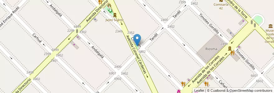 Mapa de ubicacion de Plazoleta Ricardo José Calichio, Mataderos en アルゼンチン, Ciudad Autónoma De Buenos Aires, Comuna 9, ブエノスアイレス.