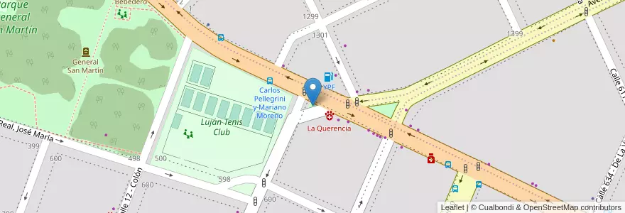 Mapa de ubicacion de Plazoleta Rotary Club Luján en Аргентина, Буэнос-Айрес, Partido De Luján.