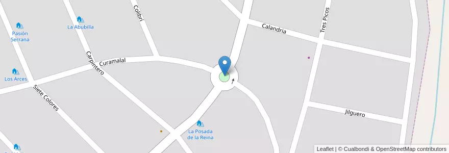 Mapa de ubicacion de Plazoleta Rotonda Cellini en アルゼンチン, ブエノスアイレス州, Partido De Tornquist, Villa Ventana.