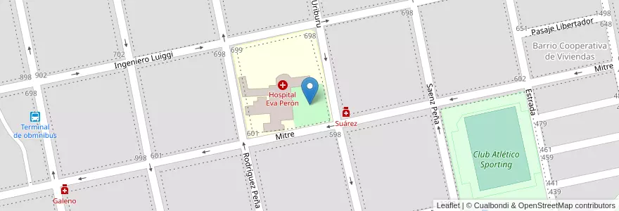 Mapa de ubicacion de Plazoleta Santa Maria Goretti en الأرجنتين, بوينس آيرس, Partido De Coronel De Marina Leonardo Rosales, Punta Alta.