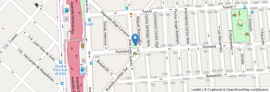 Mapa de ubicacion de Plazoleta Santiago José Chierico, Liniers en Argentine, Ciudad Autónoma De Buenos Aires, Buenos Aires.