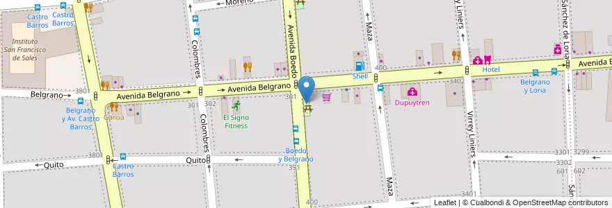 Mapa de ubicacion de Plazoleta Sur, Almagro en Аргентина, Буэнос-Айрес, Comuna 5, Буэнос-Айрес.